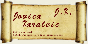 Jovica Karaleić vizit kartica